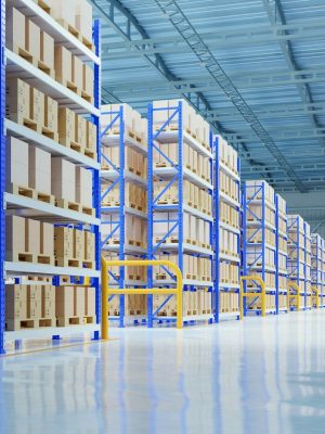 Empty warehouse in logistic center,Warehouse for storage and distribution centers